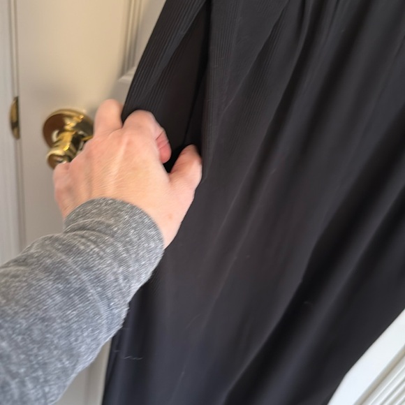 Women's Black Sleeveless jumpsuit - ribbed stretchy polyester - Picture 4 of 7